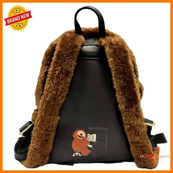 Faux Fur Mini Backpack Purse Adjustable Straps Disney Cosplay Bag - Picture 5 of 6